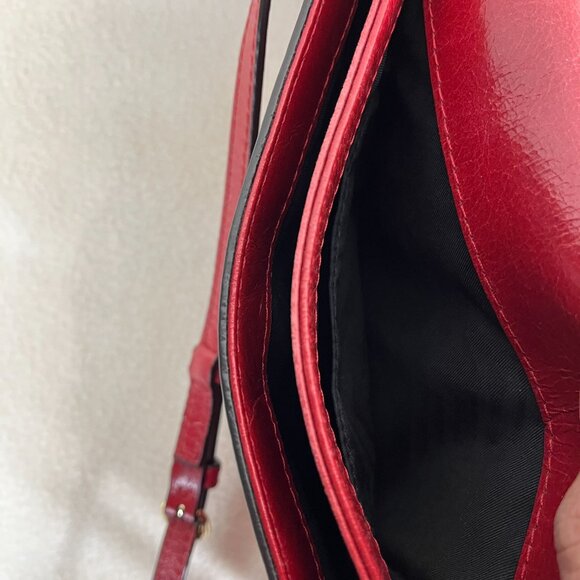 Rebecca Minkoff Red Grained Leather Adjustable Size Strap Crossbody Bag - Picture 9 of 15